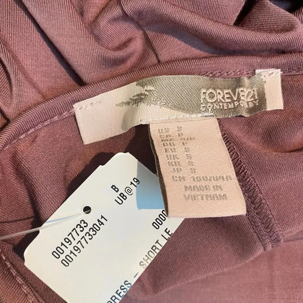 NWT FOREVER 21 T-Shirt Dress Dusty Rose Size S - Picture 7 of 9